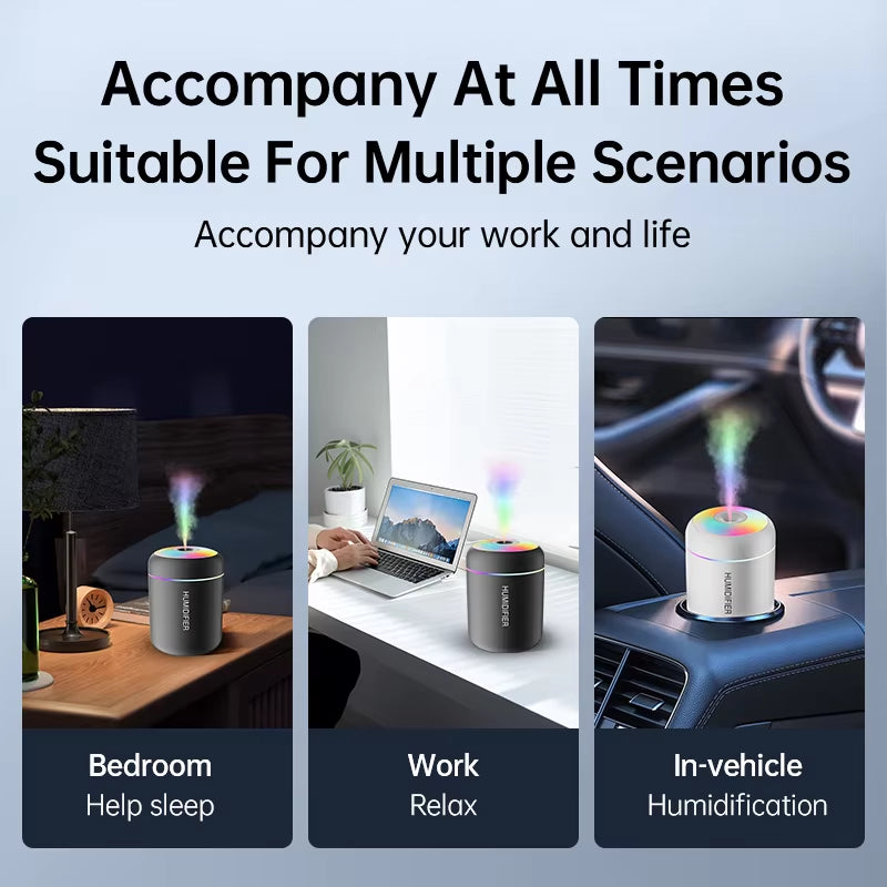 Revitalize Your Space with the 180ML Mini USB Air Humidifier - Aromatherapy Essential Oil Diffuser for Home, Car, and Bedroom
