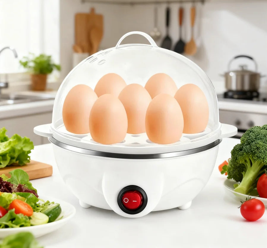 Revolutionize Your Breakfast with the 1-Person Mini Egg Cooker - Automatic Power Off & Multi-Functional Egg Maker for Effortless Cooking!